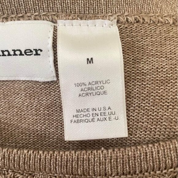 Alfred Dunner Cable Knit Sweater Medium Taupe Texture Round Neck - Picture 6 of 8